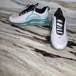 Nike White and Teal Athletic Shoes